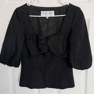 Trina Turk | Puff Sleeve Blazer Linen Silk